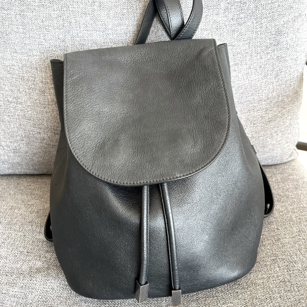 Everlane Black Petra Leather Backpack Genuine Leather